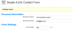 Simple Ajax Contact Form (SACF) screenshot 4
