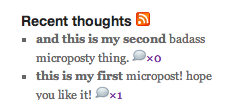 Simple microblogging screenshot 1