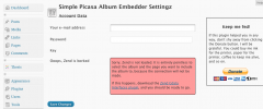 Simple Picasa Album Embedder screenshot 1