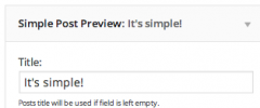 Simple Post Preview screenshot 1