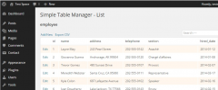 Simple Table Manager screenshot 1