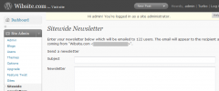 Sitewide Newsletters screenshot 1