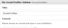 Social Profiles Sidebar Widget screenshot 1