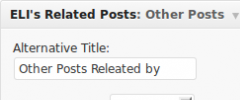 ELI's Related Posts Footer Links and Widget screenshot 1