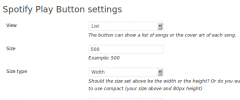 Spotify Play Button for WordPress screenshot 1