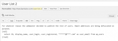 SQL Shortcode screenshot 2