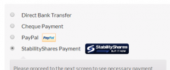 StabilityShares Payments for WooCommerce screenshot 1