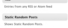 Static Random Posts Widget screenshot 1