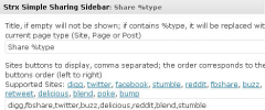 Strx Simple Sharing Sidebar Widget screenshot 2