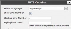 SyntaxHighlighter TinyMCE Button screenshot 3