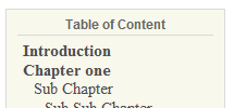 TableOfContent screenshot 2