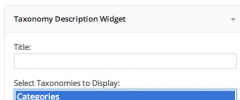 Taxonomy Description Widget screenshot 1