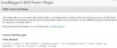 TentBlogger Add RSS Footer screenshot 1