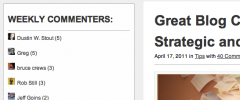 TentBlogger Simple Top Blog Commenters screenshot 1