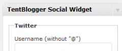 TentBlogger Social Widget - Twitter, Facebook, and RSS screenshot 1