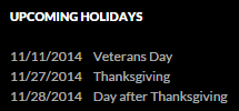 The Holiday Calendar screenshot 1