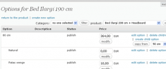 Product Options for TheCartPress screenshot 1