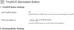 TinyMCE Backslash Button screenshot 4