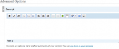 TinyMCE Excerpt screenshot 1
