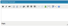 TinyMCE Excerpt screenshot 2