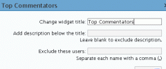 Top Commentators Widget screenshot 2