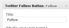 Twitter Follow Button for WordPress screenshot 2
