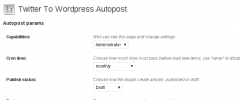 Twitter posts to Blog screenshot 1