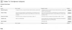 Twitter posts to Blog screenshot 2