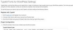Typekit Fonts for WordPress screenshot 1