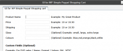 UI for WordPress Simple Paypal Shopping Cart screenshot 2