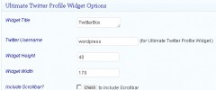 Ultimate twitter profile widget screenshot 1