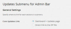 Updates Submenu for Admin Bar screenshot 2
