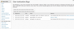User Activation Keys screenshot 1