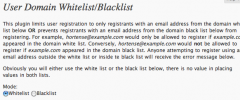 User Domain Whitelist screenshot 1