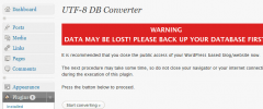Convert WP Database to UTF-8 screenshot 1