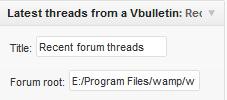 Vbulletin widget screenshot 1