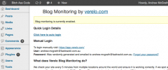 Verelo Blog Monitoring Plugin screenshot 1