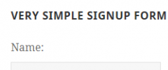 Very Simple Signup Form screenshot 1
