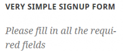 Very Simple Signup Form screenshot 2