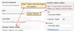 Weather sidebar widget screenshot 2