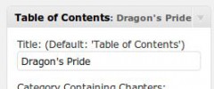 Web Fiction Table of Contents Sidebar Widget screenshot 1