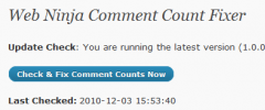 Web Ninja Comment Count Fixer screenshot 1