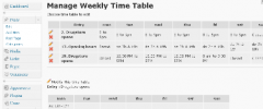 Weekly TimeTable - Wordpress PlugIn screenshot 3