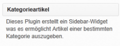 Widget: Kategorieartikel screenshot 3