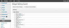 Widget Settings Importer/Exporter screenshot 1