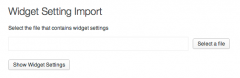 Widget Settings Importer/Exporter screenshot 2