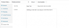 WooCommerce Custom Product Tabs Lite screenshot 1