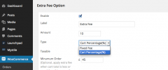 WooCommerce Extra Fee Option screenshot 1
