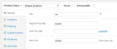 Woocommerce Ksini.com Item Cost screenshot 1