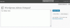 Wordpress Admin Notepad screenshot 1